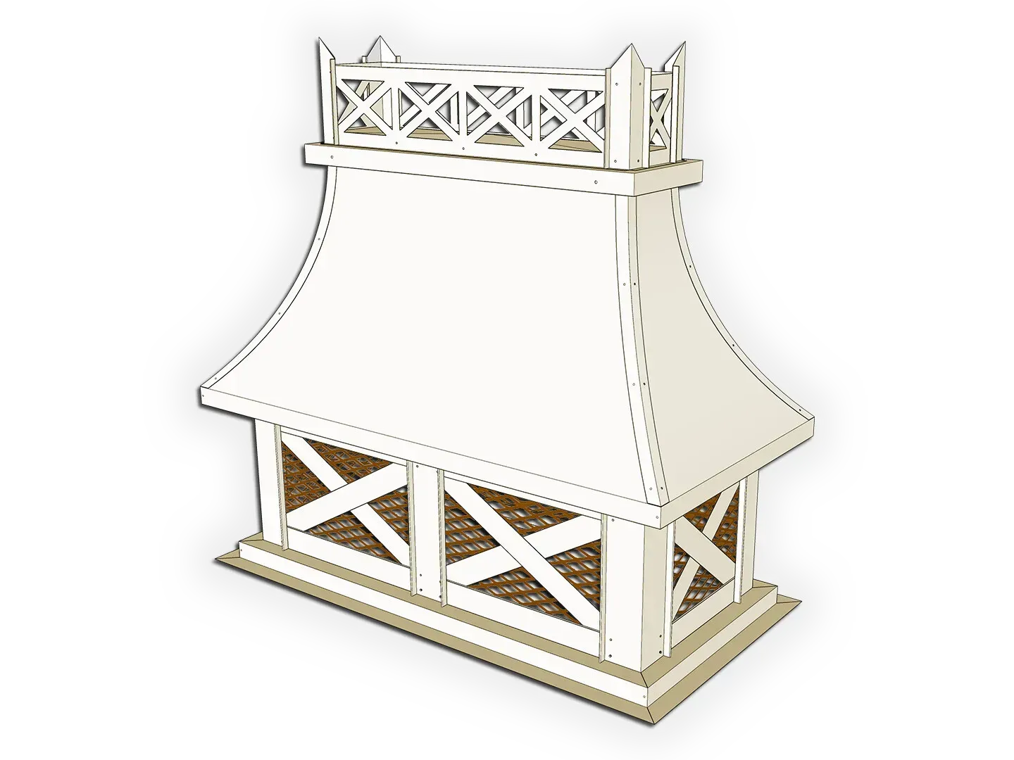 Crown Chimney Cap - Copper, Aluminum & Steel